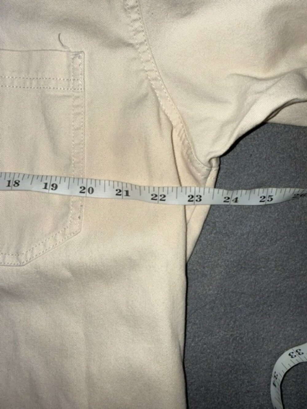 Levi's Men's Red Tab Cotton Jean Shacket Jacket Cream Size Medium - Picture 3 of 5